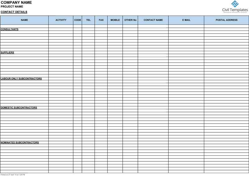 Directory Template Excel from www.civiltemplates.com