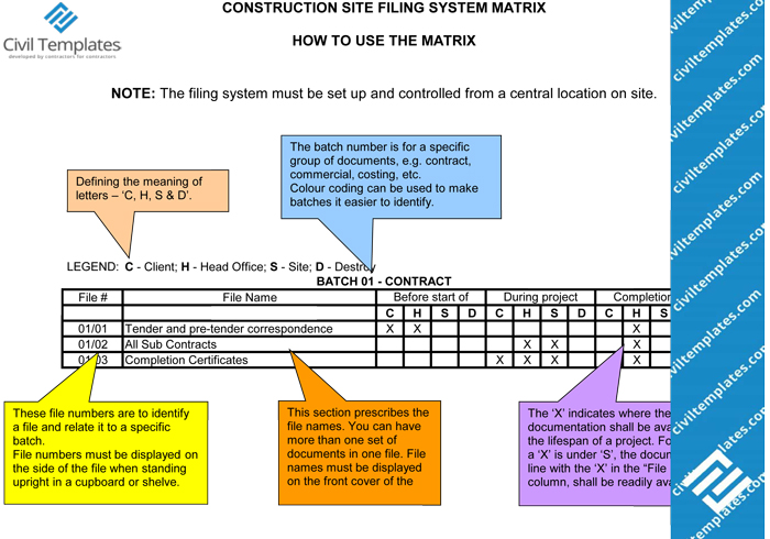 Project Management Documents Civil Engineering Templates