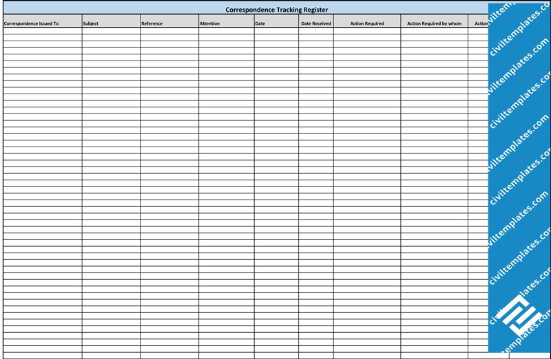 correspondence tracking system excel
