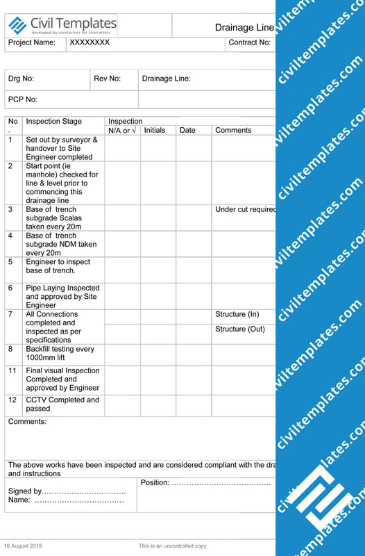 Drainage Line Record