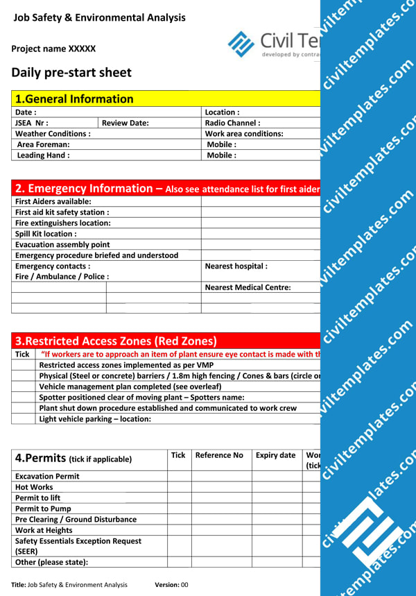 Job Safety Environmental Analysis