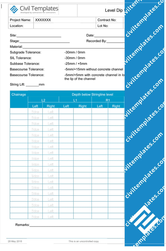 Level Dip Sheet