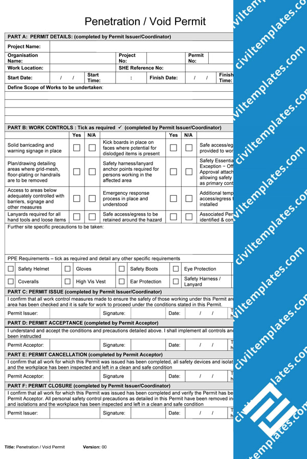 Penetration / Void Permit