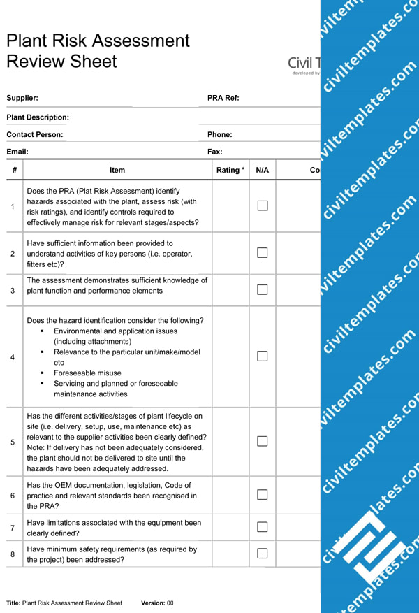 Plant Risk Assessment Review