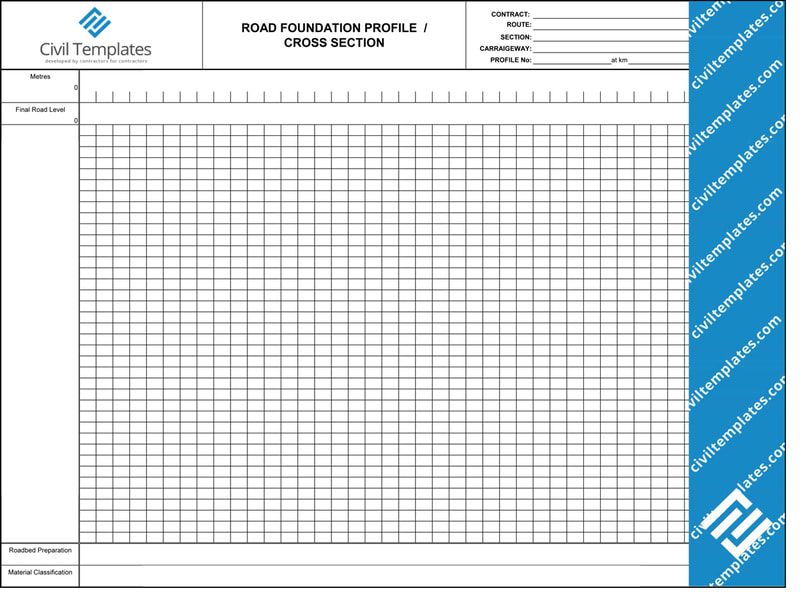 Road Foundation Profile Cross section