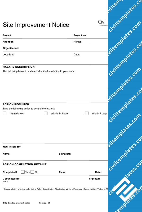 Site Improvement Notice