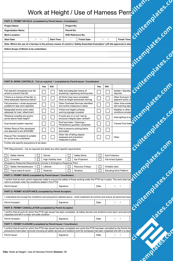 Work at Height Permit